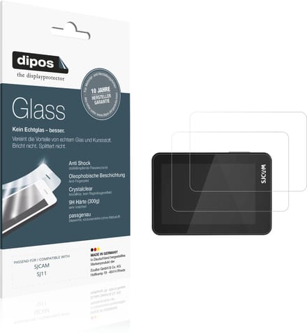 dipos – 2x Pantserfolie geschikt voor SJCAM SJ11 | 9H Screenprotector