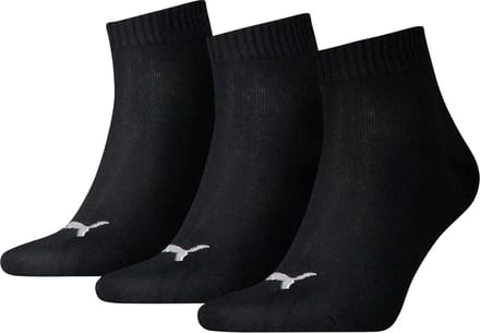 Puma - Kids 3-Pack Quarter Sokken Zwart - 23-26