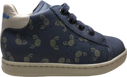 Falcotto veter rubberen neus krab lederen sneakers Moon blauw Mt 20