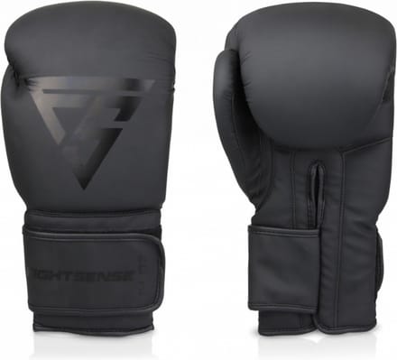 FightSense Eclipse Bokshandschoenen 14 oz – Mat Zwart – Voor Boksen & Kickboksen