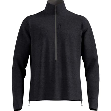 Odlo Grid Fleece Met Halve Rits Zwart M Man