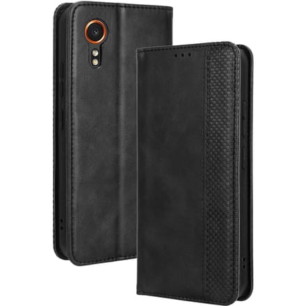 Mocaa Samsung Galaxy Xcover 7 Grid Bookcase Zwart