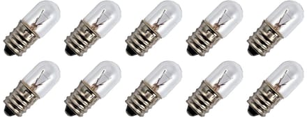 Signaallamp E12 24V 2W - 83 mAh - 10 stuks - T13 Gloeilamp Ø13mm - 33mm - 2500K - Dimbaar