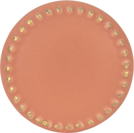 Clayre & Eef Deurknop Ø 4 cm Oranje Goudkleurig Keramiek