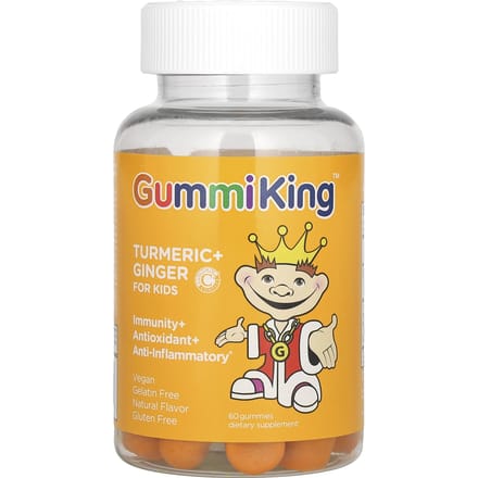 Kinderen Kurkuma + Gember, Immuun + Antioxidant + Ontstekingsremmend, Mangosmaak, 60 Gummies