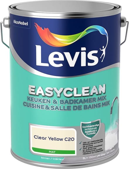Levis - Easyclean Keuken & Badkamer Mix - Clear Yellow C20 - Mengverf - 5 L
