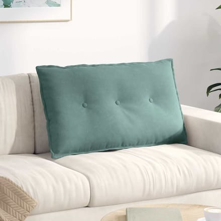 vidaXL - Rugkussen - Zeegroen - 80 - x - 50 - x - 19 - cm - Corduroy - stof