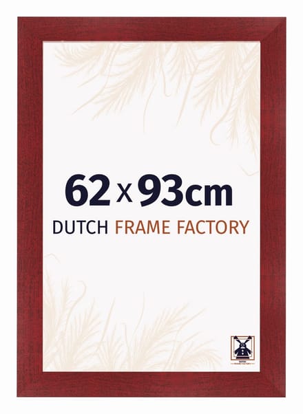 Fotolijst 62x93 cm - MDF - Wijnrood Geveegd - Praag