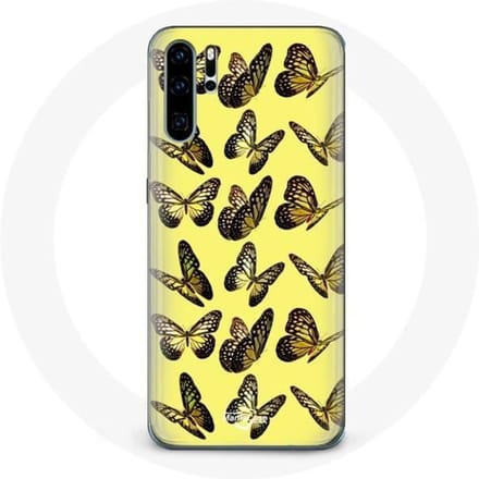 Coque pour Huawei P30 - Huawei - Papillons - Souple - Jaune - Protection jaune