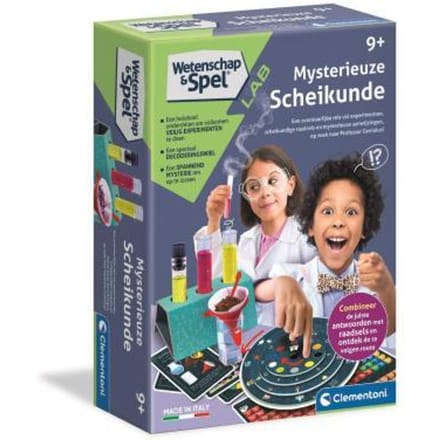 Clementoni Wetenschap & Spel - Mysterieuze Scheikunde - Experimenteerdoos - Mini Laboratorium - met Raadsels en Experimenten - 8+ Jaar