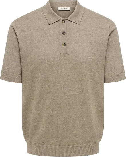 ONLY&SONS - ONSLOUI REG 12 SS MEL POLO KNIT NOOS - Heren - Polo's