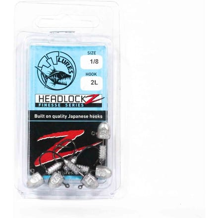 Tackle Tactics TT Headlockz Finesse Tête plombée 1/8 oz 2, 5/paquet (3771) white