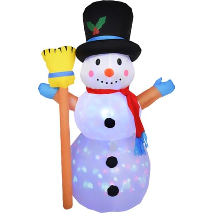 4 FT kerstopblaasboten buitendecoraties waterdicht verlichte opblaasbare sneeuwpop kerstblaas US Plug wit