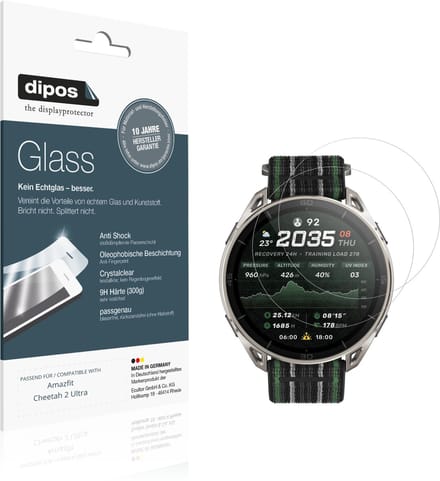 dipos – 2x Pantserfolie geschikt voor Amazfit Cheetah 2 Ultra | 9H Screenprotector