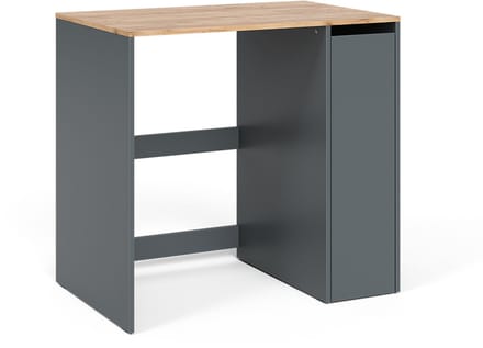 Vicco Viktor Wasmachinekast – 93.6 x 88.2 cm met compartimenten en deur Antraciet/gouden eik