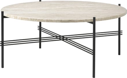 Gubi TS Outdoor Salontafel Ø80 cm - Classic Black, Neutral White