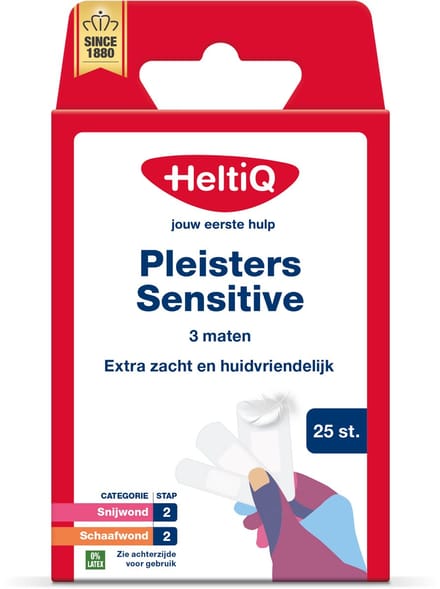Heltiq Pleisters sensitive 3 maten 25 Stuks