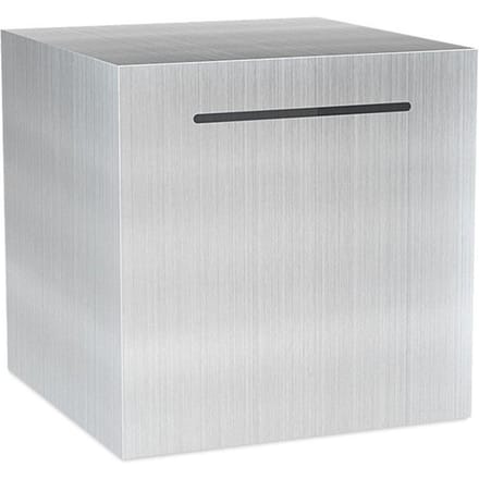 Tirelire cubique en acier argenté, grande capacité, boîte à monnaie en métal, boîte à monnaie, cadeau d'anniversaire gray