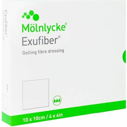 Exufiber Ag Gel.fibre Dressing Ster 10 X 10cm 10
