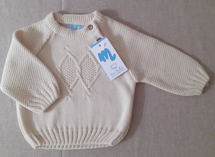 Mac Iusion Gebreide Baby Pullover/ trui | 9502X |Natural / beige| 3 Maand | maat 62