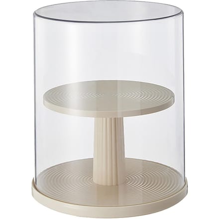 2-laags displayvitrine voor actiefiguren, draaibaar, stofdicht, opbergdoos voor blind boxes voor figuren white