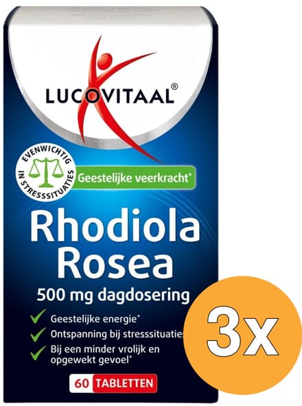 3x Lucovitaal Rhodiola Rosea (60 tabletten)
