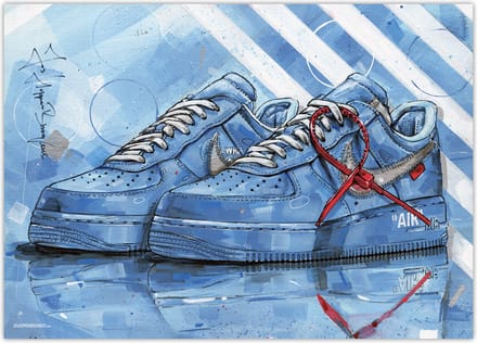 Sneaker poster University blue vullend 70x50 cm