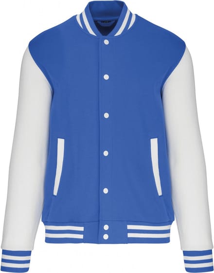 Kariban College jacket unisex K497 - Light Royal Blue / White - L