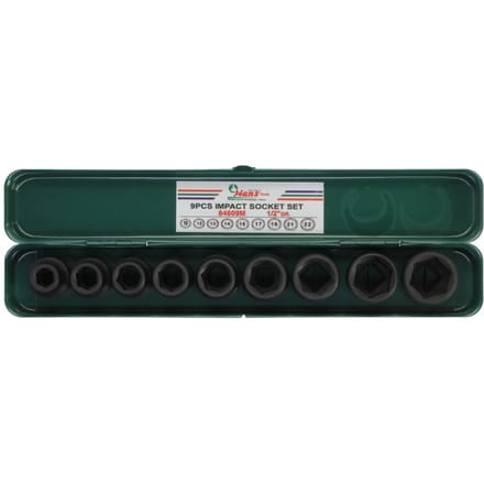 Contactdoos set HANS 1/2 9 stuks 11-22 mm, zeskant kort