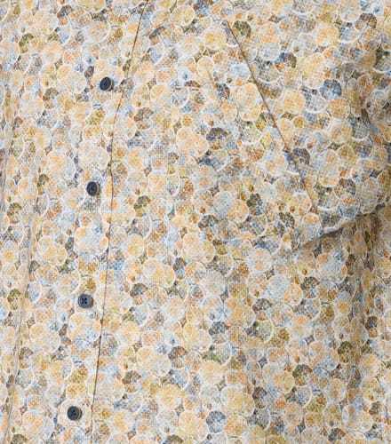 Casa Moda Overhemd Korte mouw Print Geel XXXL