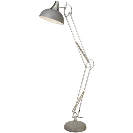 Searchlight Vloerlamp Goliath, grijs, metaal, E27, 170 cm, verstelbaar