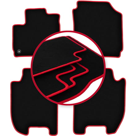 CARLUX-RED automatten voor: Honda Jazz IV hatchback (2015-)