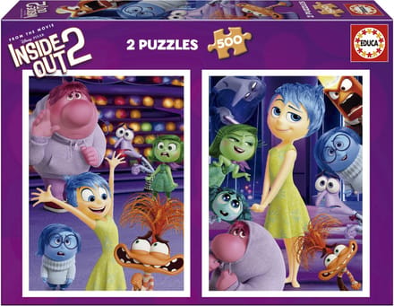 Educa puzzel Inside Out 2 - 2x500 stukjes Disney film puzzel.