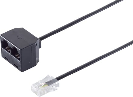 S-Impuls ISDN splitter - 1x RJ45 - 2x RJ45 (8P4C) - 0,15 meter