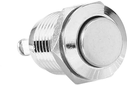 Moment Switch 12v - Waterdicht - 12mm - Momentary Push Button