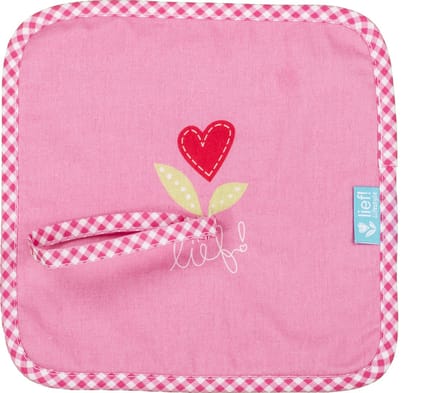 Fopspeendoekje Girl uni roze, 23x23 cm