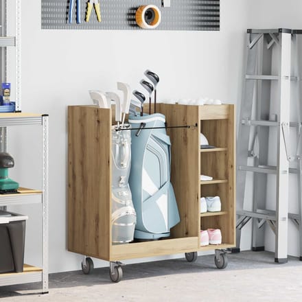 Armoire de golf à roulettes Uni Chêne Artisan 90 x 45 x 98 cm