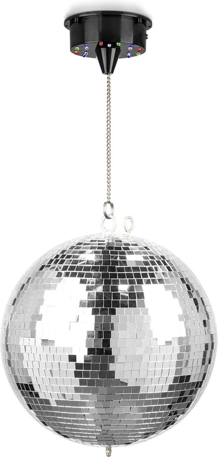 Fuzzix Discobal 30 cm - Met motor op batterijen en RGBW LED's