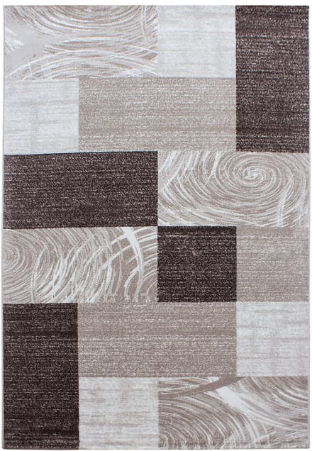 Parma Vloerkleed – Bruin Blok – Laagpolig & Modern Design