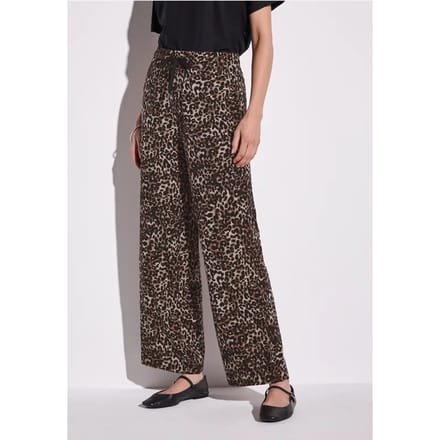 Broek met gedessineerde Wide Legs