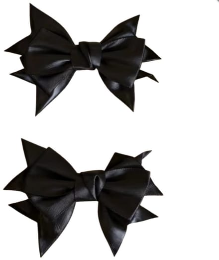 Schoen clips -zwarte strik- schoen versiering- Charme Bijoux