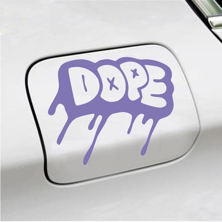 Bumpersticker - Dope - 12,3 X 14,8 - Paars