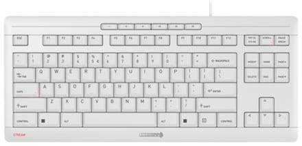 CHERRY STREAM KEYBOARD - Toetsenbord - QWERTY - US - TKL - USB - Wit