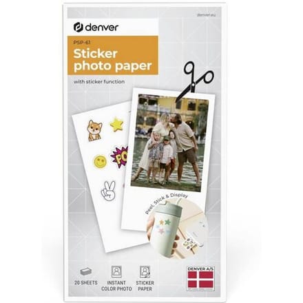 DENVER PSP-61 - Self adhesive photo print paper for Denver MCP-6010 printer