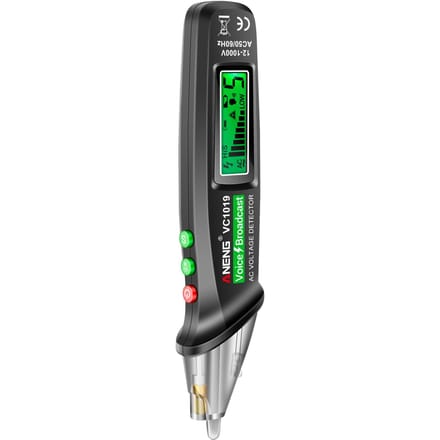 ANENG VC1019 LCD digitale testpen Contactloze spraakuitzending Tester Pengevoeligheid instelbaar zwart