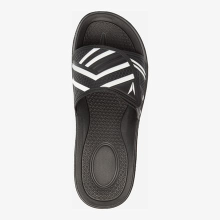 Dutchy heren badslippers met klittenband zwart wit - Maat 48