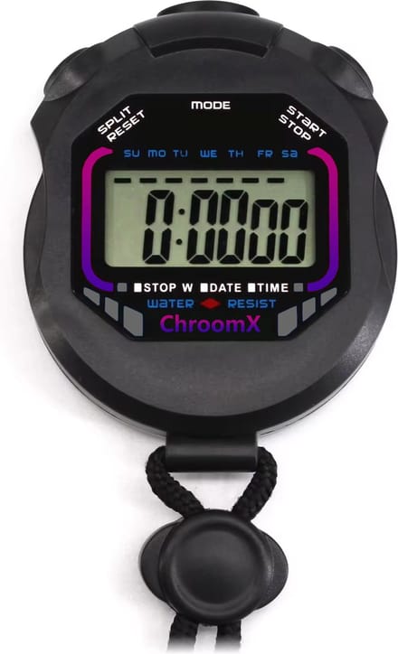 Stopwatch | Hardlopen | Sport | Water Bestendig | Timer | Zwart