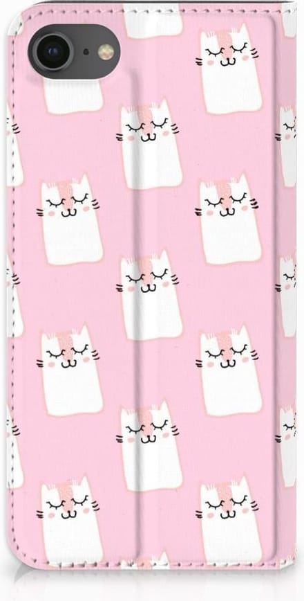 Book Case voor iPhone 7 | 8 | SE (2020) | SE (2022) Hoesje maken Sleeping Cats