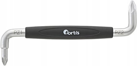 FORTIS Hoek-schroevendraaier PZ1+PZ2x100mm