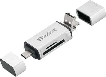 Sandberg - 136-28 - Card Reader USB-C+USB+MicroUSB